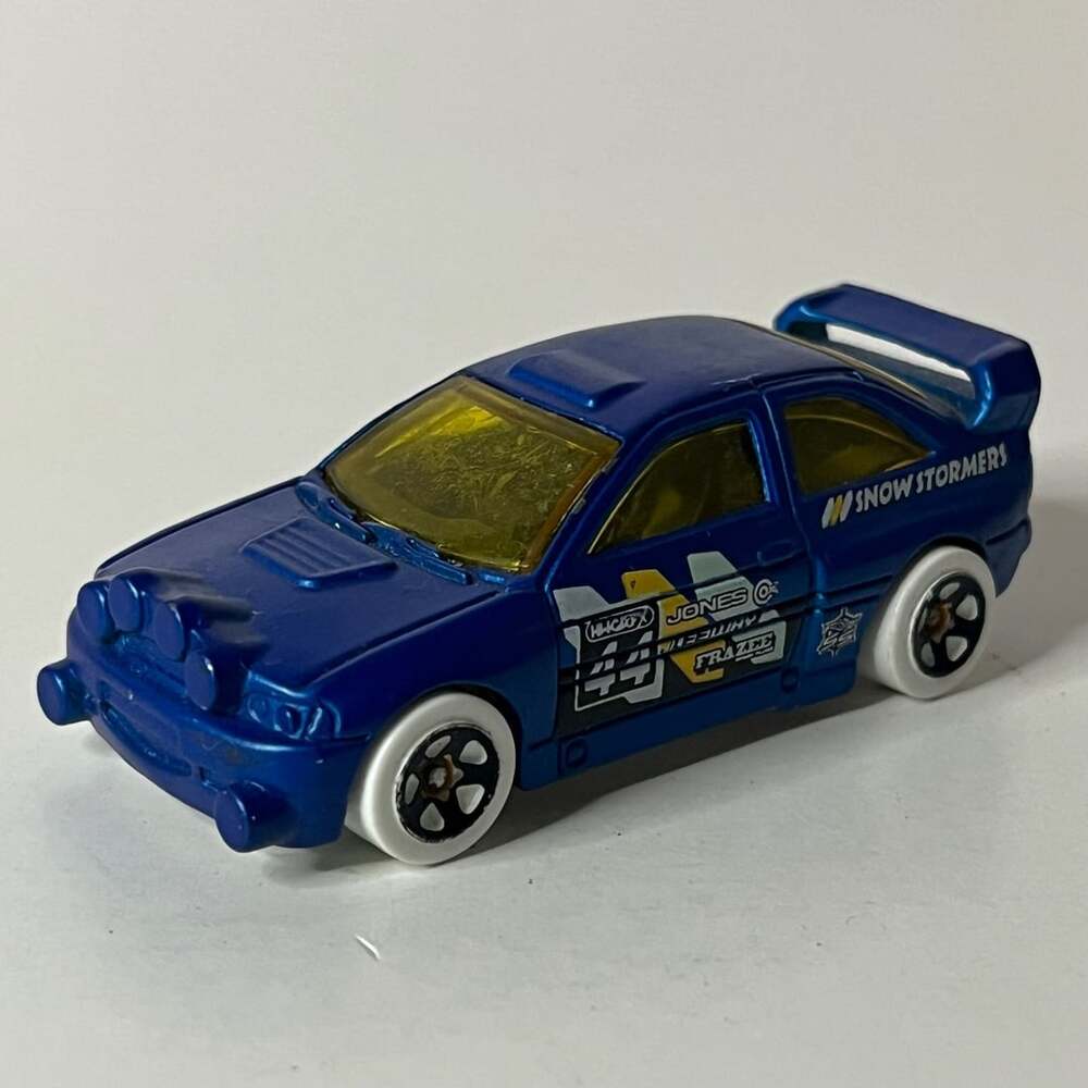 Hot Wheels Ford Escort Rally Snow Stormers Blue Diecast Car